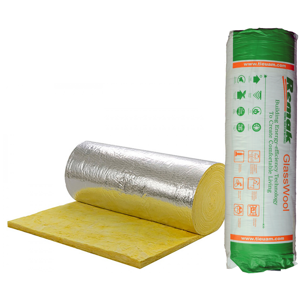 Bông thủy tinh Glass wool dạng cuộn- cách nhiệt, tiêu âm, chống cháy