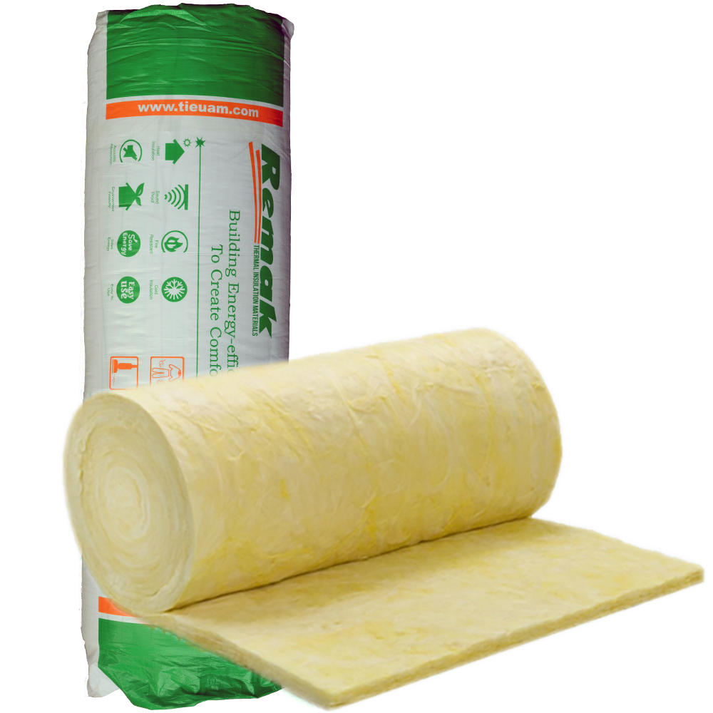Bông thủy tinh Glass wool dạng cuộn- cách nhiệt, tiêu âm, chống cháy